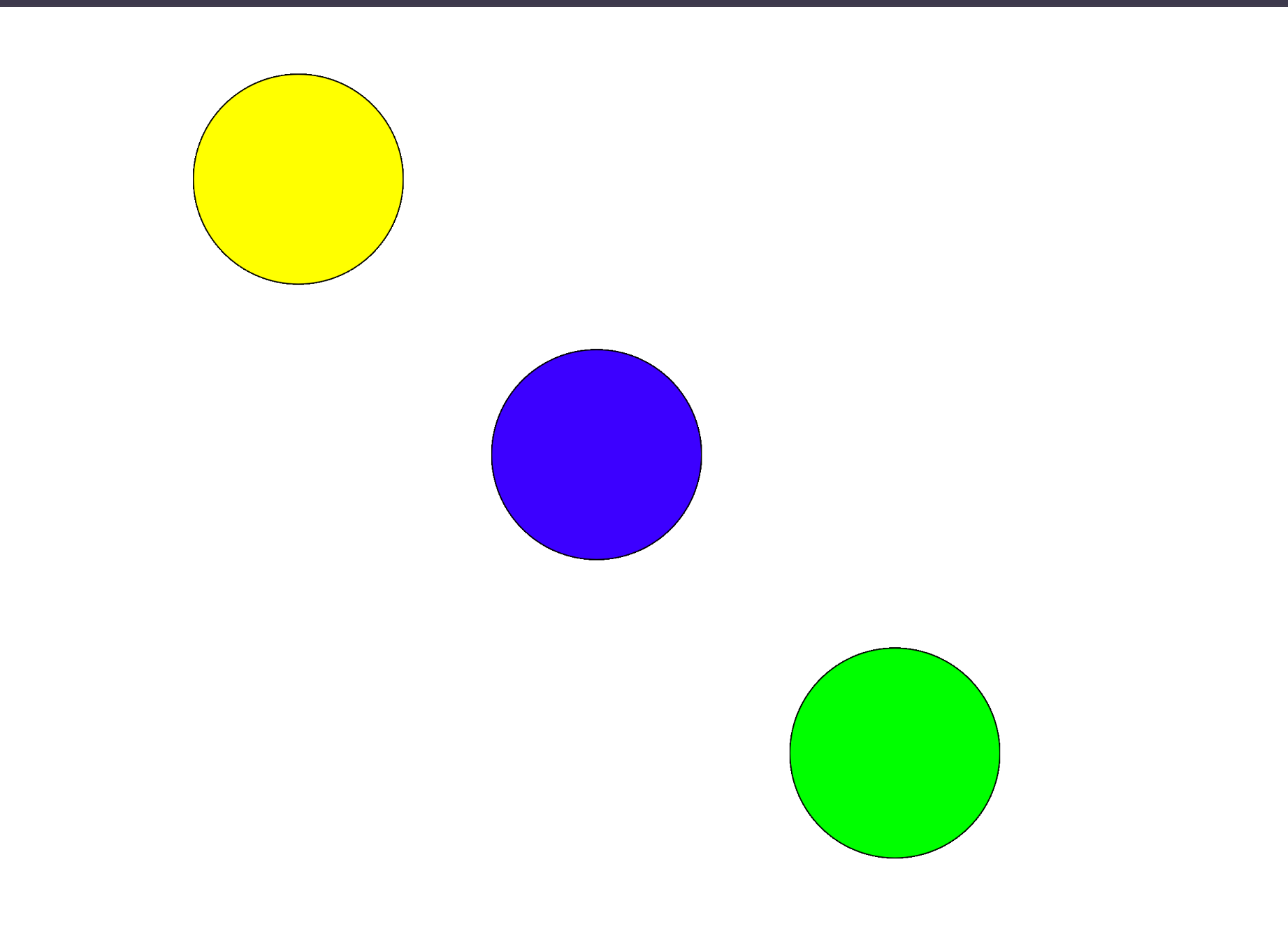 Iteration on code provided in class, adjusted the positioning on the shapes and the colours